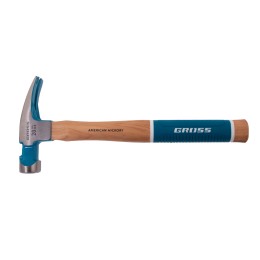 Gross Молоток-гвоздодер,560 г, угол 75, магнит, обрезиненная рукоятка AMERICAN HICKORY // 10419