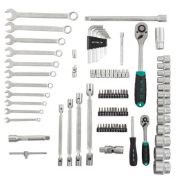 Stels Набор инструментов, 1/2, 1/4, CrV, пластиковый кейс 88 предметов 14109