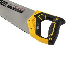 Denzel Ножовка по дереву, 500 мм, 9 TPI, зуб 3D, двухкомпонентная рукоятка 24147