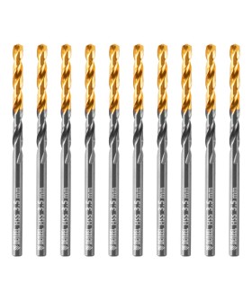 Denzel Сверло по металлу, 3,5 мм, HSS-Tin, Golden Tip, 10 шт. 717207