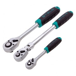 Stels Набор инструментов, 1/2,3/8, 1/4, CrV, пластиковый кейс 142 предмета 14107