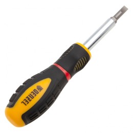 Denzel Отвертка комбинированная, SL3/16"-PH1, SL1/4"-PH2, 3-х компонентная рукоятка// 7713381