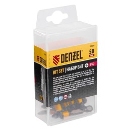 Denzel Бита PH2х25, сталь легированная S2, 20 шт., пластиковая коробка, , Е 6,3 11681
