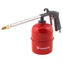 Matrix Набор пневмоинструмента, 5 предметов, быстросъемное соединение, краскораспылитель с верхним бачком 57304