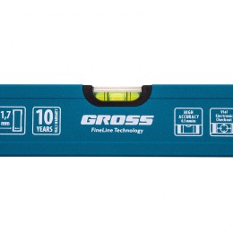 Gross Уровень алюминиевый усиленный, 400 мм, 3 глазка 33624