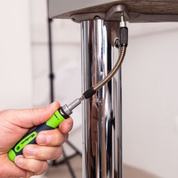 Сибртех Отвертки реверсивные с набором бит, торцевых головок, 61 предмет, CrV 13363