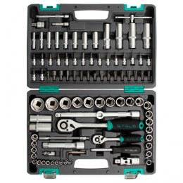 Stels Набор инструментов, 1/2, 1/4, CrV, пластиковый кейс 94 предмета 14106