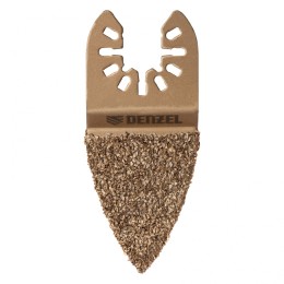 Denzel Насадка для МФИ шлифовальная двусторонняя дельта, узкая, HM, по плитке и дереву, 35 мм 782321