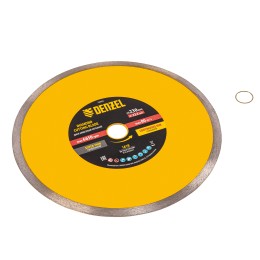 Denzel Диск алмазный отрезной 230 х 22,2 мм, сплошной, супертонкий, горячий пресс, мокрое резание// 73055
