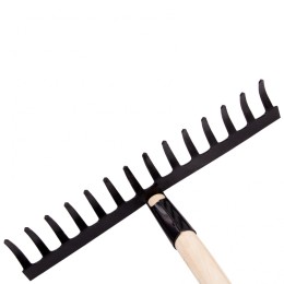 Сибртех Грабли стальные, 360 х 1300 мм, 14 прямых зубьев, деревянный черенок, Россия, 61742