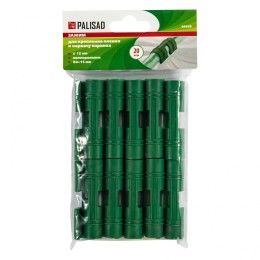 Palisad Универсальные зажимы для крепления к каркасу парника D 12 мм, 20 шт в упаковке, зеленые 64429