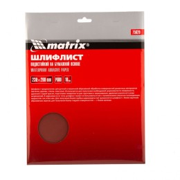 Matrix Шлифлист на бумажной основе, P 600, 230 х 280 мм, 10 шт, водостойкий 75620