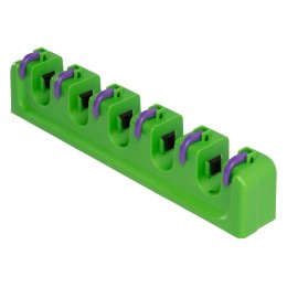 Palisad Пластиковый настенный держатель для садово - огородного инструмента, 5 ячеек, 6 крюков, 68300