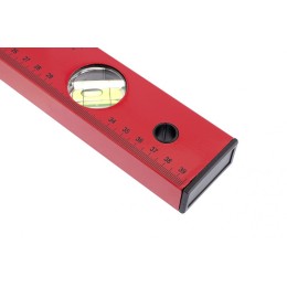 Matrix Уровень алюминиевый, 400 мм, 3 глазка, красный, линейка 33220