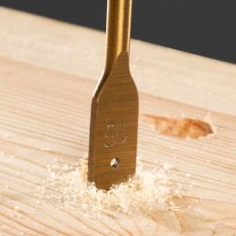 Matrix Набор сверл перовых по дереву, 10-12-14-16-18-20-22-25 мм, 8 шт, деревянный кейс 70441