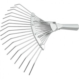 Сибртех Грабли веерные стальные, 350 х 1450 мм, 18 круглых зубьев, деревянный черенок, Россия, 61781
