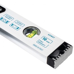 Gross Уровень алюминиевый, 800 мм, усиленный, рукоятки, фрезерованный, 3 глазка, магнитный 34371