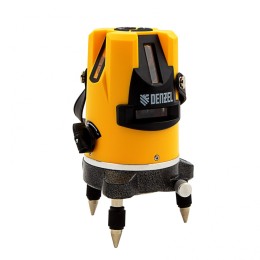 Denzel Уровень лазерный LX3, 10 м, ± 0,3 мм/1 м, 635 нм, 4 вертикальных, 1 горизонтальная плоскости, резьба 5/8" 35070