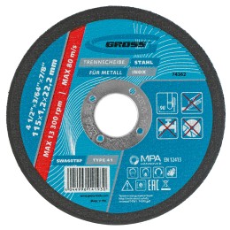 Gross Круг отрезной по металлу, 115 х 1.2 х 22 мм 74362