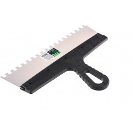 Сибртех Шпатель из нержавеющей стали, 300 мм, зуб 8 х 8 мм, пластмассовая ручка 85476