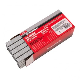 Matrix Скобы для пневматического степлера, 8 мм, ширина 1.2 мм, толщина 0.6 мм, ширина скобы 11.2 мм, 5000 шт 57654