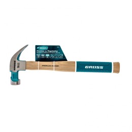 Gross Молоток-гвоздодер, 450 г, угол 45, магнит, обрезиненная рукоятка American hickory 10415