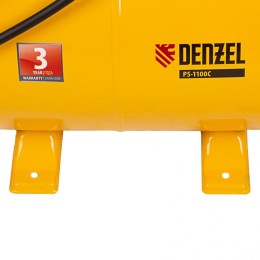 Denzel Насосная станция PS1100С, 1100 Вт, 4500 л/ч, ресивер 24 л, подъем 46 м, чугун 97215