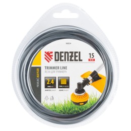 Denzel Леска для триммера армированная алюминием квадратная, 2,4мм х 15м, блистер ALUFLEX 96834