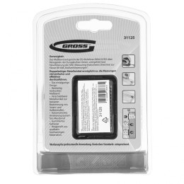 Gross Рулетка "Doppelhaken",8 м x 25 мм,двухсторонний зацеп,Нейлон,двусторонняя шкала,автоматическая фиксация 31125