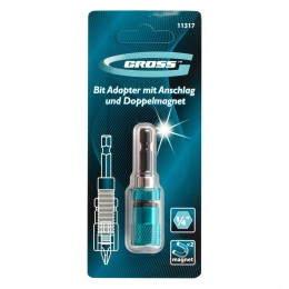Gross Адаптер для бит с ограничителем и двойным магнитом, 1/4 11317