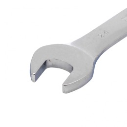 Matrix Ключ комбинированный трещоточный, 24 мм, CrV, шарнирный, зеркальный хром 14845