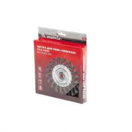 Matrix Щетка для УШМ 150 мм, М14, плоская, крученая проволока 0.5 мм 74641