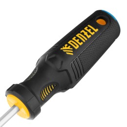 Denzel Отвертка SL6x100 мм, CrV, трехкомпонентная рукоятка 12198