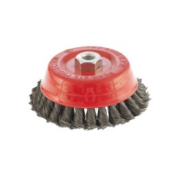 Matrix Щетка для УШМ, 125 мм, М14, "чашка", двухрядная, крученая проволока 0.35 мм 74678