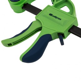 Сибртех Струбцина F-образная, быстрозажимная, 450 х 70 х 660 мм, пластиковый корпус, фиксатор, двухкомпонентная рукоятка 20566