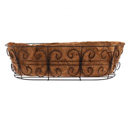 Palisad Пристенное кашпо с декором, 74 х 20 см, с кокосовой корзиной 69014