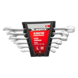 Matrix Набор ключей комбинированных, 6-17 мм, 6 шт, CrV, матовый хром 15402
