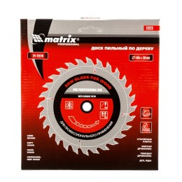 Matrix Пильный диск по дереву, 185 х 20 мм, 24 зуба, кольцо 16/20 Professional73223