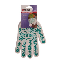 Palisad Перчатки трикотажные, ПВХ нанесение "Летний сад", 10 класс, Россия 67816