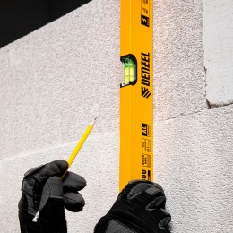 Denzel Уровень алюминиевый, 1500 мм, фрезерованный, 3 глазка 33685