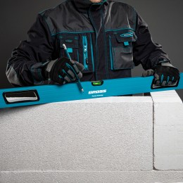 Gross Уровень алюминиевый, 1800 мм, усиленный с ударопрочными заглушками, рукоятки, 3 глазка 34338