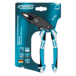 Gross Плоскогубцы комбинированные с изогнутой головой, трехкомпонентные рукоятки, 200 мм 16985