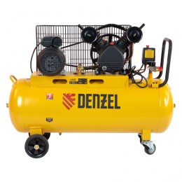 Denzel Компрессор воздушный BCV2200/100, ременный привод, 2.2 кВт, 100 литров, 370 л/мин 58110
