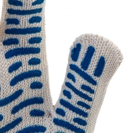 Сибртех Перчатки х/б, ПВХ покрытие, "Волна", 10 класс Россия 67716