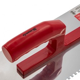 Matrix Гладилка из нержавеющей стали, 280 х 130 мм, зеркальная полировка, пластмассовая ручка, зуб 4 х 4 мм 86780