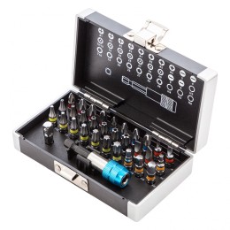 Gross Набор бит, магнитный адаптер, сталь S2, пластиковый кейс, 32 предмета 11363