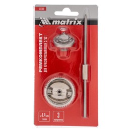 Matrix Комплект для краскораспылителя 57321 : сопло 1,4 мм, игла, форсунка Matrix 57388