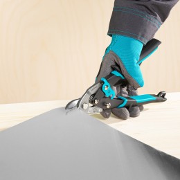 Gross Ножницы по металлу "Piranha", 230 мм, прямой усиленный рез (Bulldog), сталь СrMo, двухкомпонентная рукоятка-ки 78327