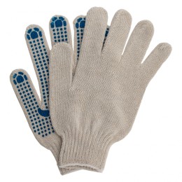 Сибртех Перчатки х/б, ПВХ покрытие, "Точка", 7 класс Россия 67703