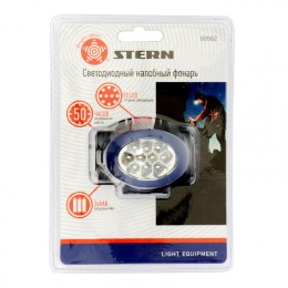 Stern Фонарь наголовный, светодиодный, 3 режим, 10 Led, 3 х ААА 90562
